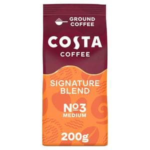 Costa Coffee Mocha Italia Signature Blend Ground for Cafetiere & Filter 200g