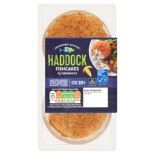 Sainsbury's MSC Haddock Fishcakes x2 270g - gallery image 1