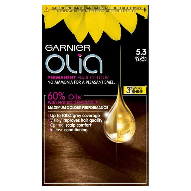 Garnier Olia Permanent No Ammonia Hair Dye Golden Brown 5.3 - gallery image 1
