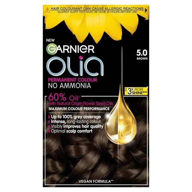 Garnier Olia Permanent No Ammonia Hair Dye Brown 5.0 - gallery image 1