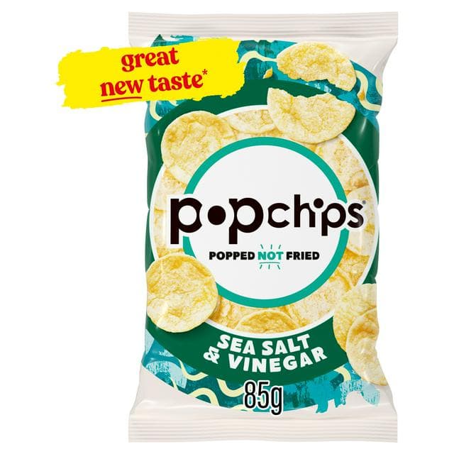 Popchips Sea Salt & Vinegar Sharing Crisps 85g - gallery image 1