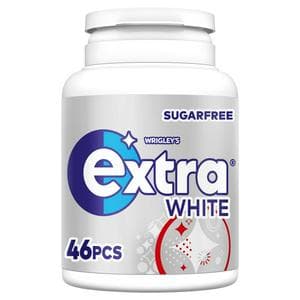 Extra White Sugarfree Chewing Gum Pieces Bottle x46