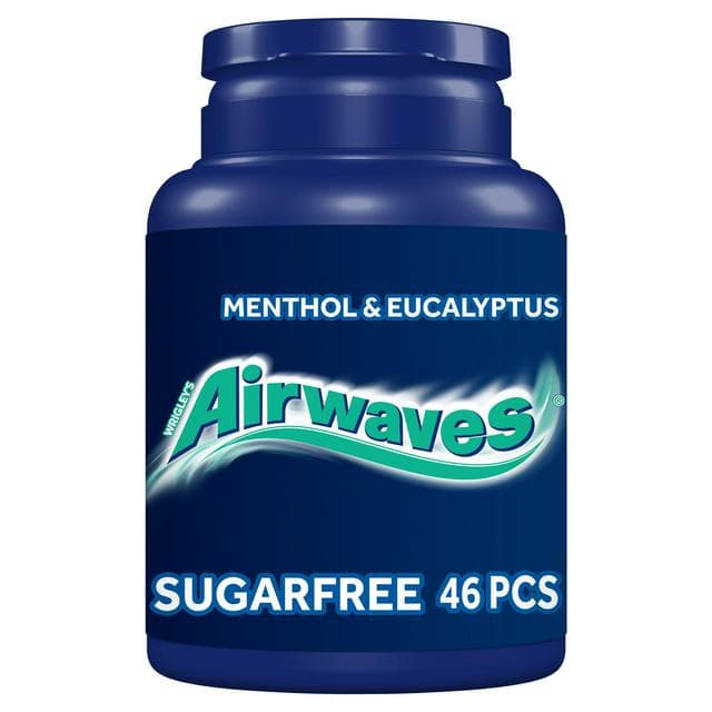 Airwaves Menthol & Eucalyptus Sugarfree Chewing Gum Pieces Bottle x46 64g - gallery image 1