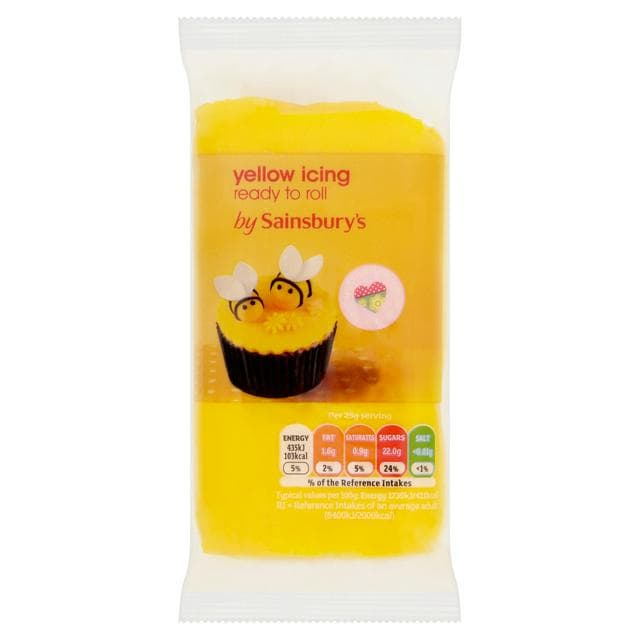 Sainsbury's Ready to Roll Yellow Icing 250g - gallery image 1
