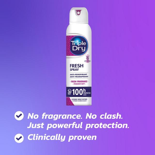 Triple Dry Anti-Perspirant Deodorant, Fresh 150ml - gallery image 5