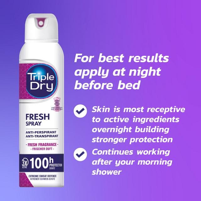 Triple Dry Anti-Perspirant Deodorant, Fresh 150ml - gallery image 6