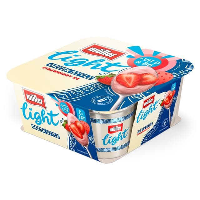 Müller Light Greek Style Sublime Strawberry Yogurt 4x115g - gallery image 2