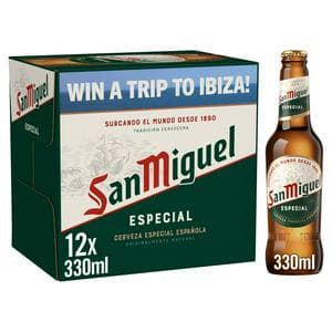 San Miguel Premium Lager Beer Bottles 12x330ml