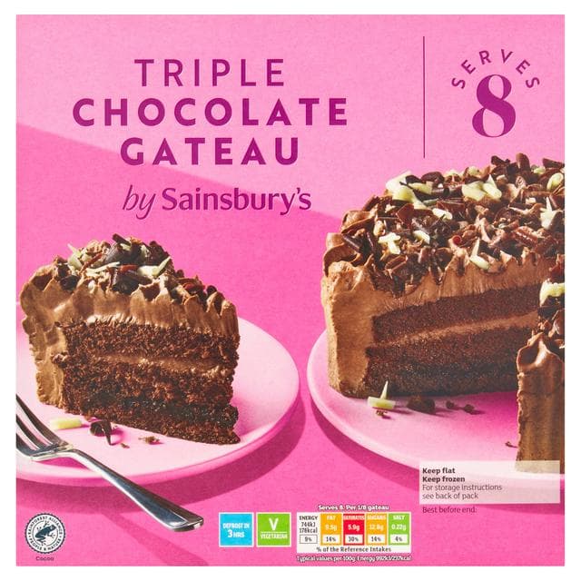 Sainsbury's Triple Chocolate Gateau Dessert 600g - gallery image 1