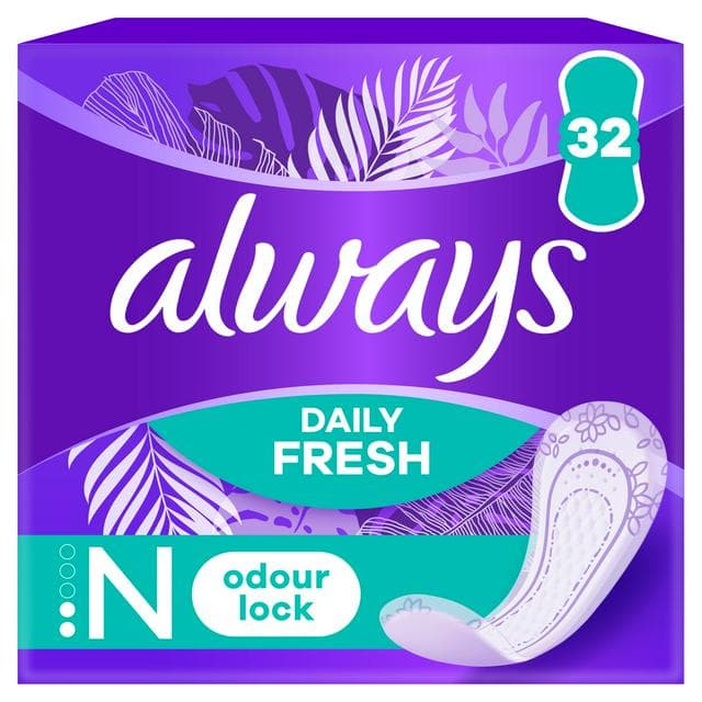 Always Dailies Fresh & Protect Panty Liners Normal x32 - gallery image 1