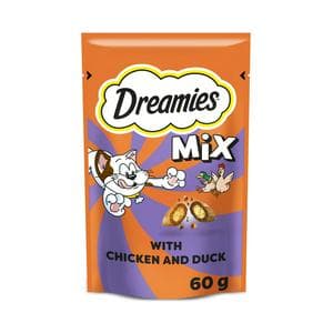 Dreamies 60g Mix Cat Treat Biscuits with Chicken & Duck