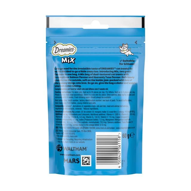 Dreamies 60g Mix Cat Treat Biscuits with Salmon & Tuna - gallery image 6