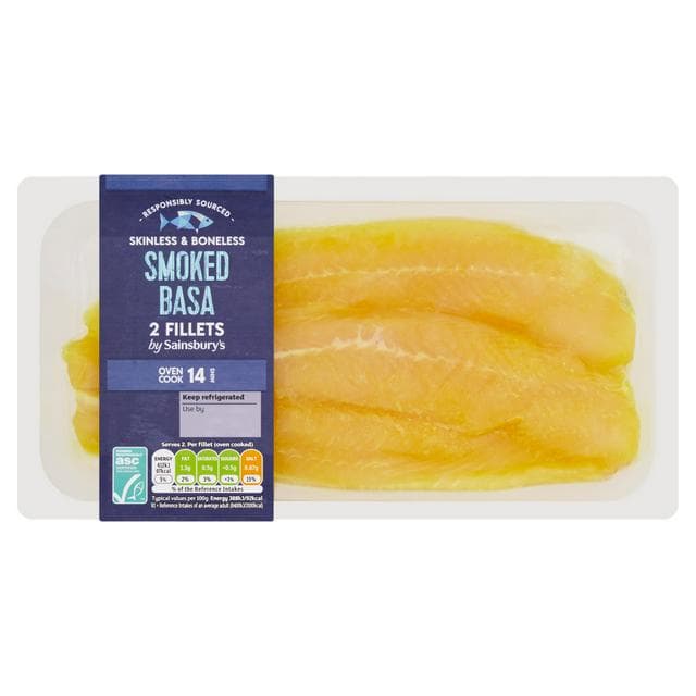Sainsbury's Smoked Basa fillets ASC 240g - gallery image 1