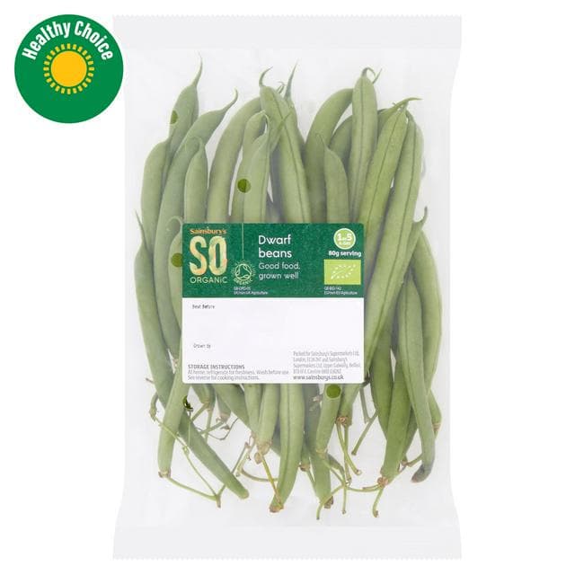 Sainsbury's Dwarf Beans, SO Organic 210g - gallery image 1