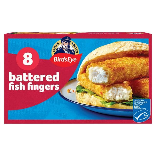 Birds Eye 8 x Crispy Battered Fish Fingers 224g - gallery image 1
