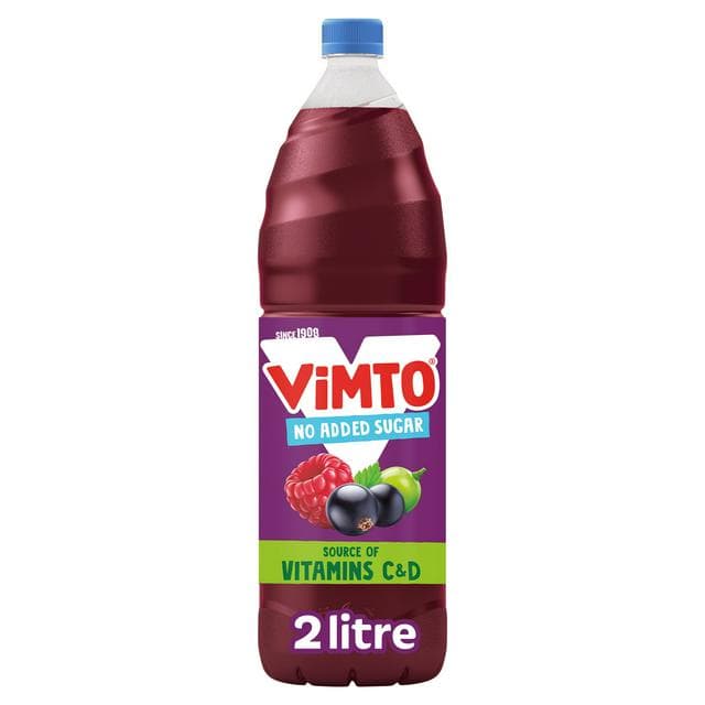 Vimto No Added Sugar Real Fruit Squash 2L - gallery image 1