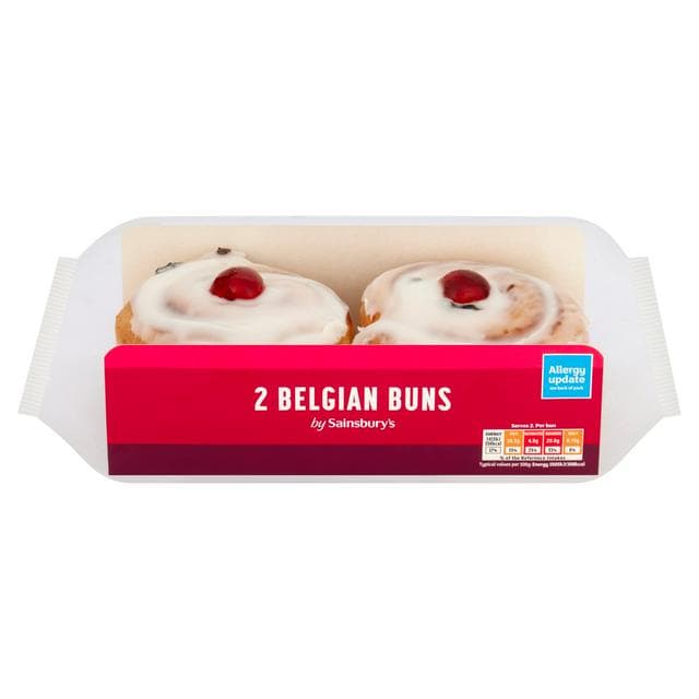Sainsbury's 2 x Belgian Buns - gallery image 1
