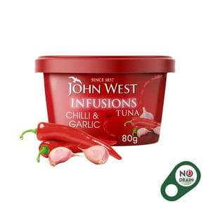 John West Chilli & Garlic No Drain Tuna Infusions 80g