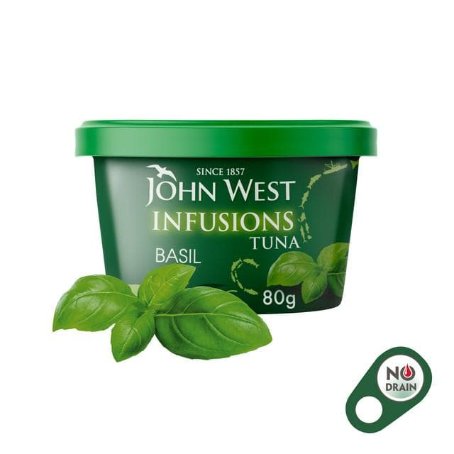 John West Basil No Drain Tuna Infusions 80g - gallery image 1