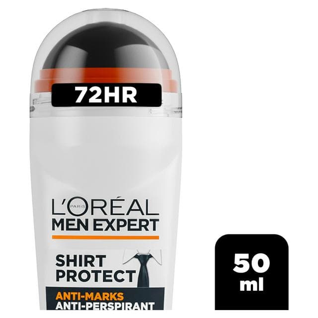 L'Oreal Men Expert 50ml Deodorant Shirt Protect Roll On 48H Anti-Perspirant - gallery image 1