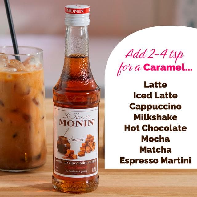 Monin Caramel Syrup 250ml - gallery image 4