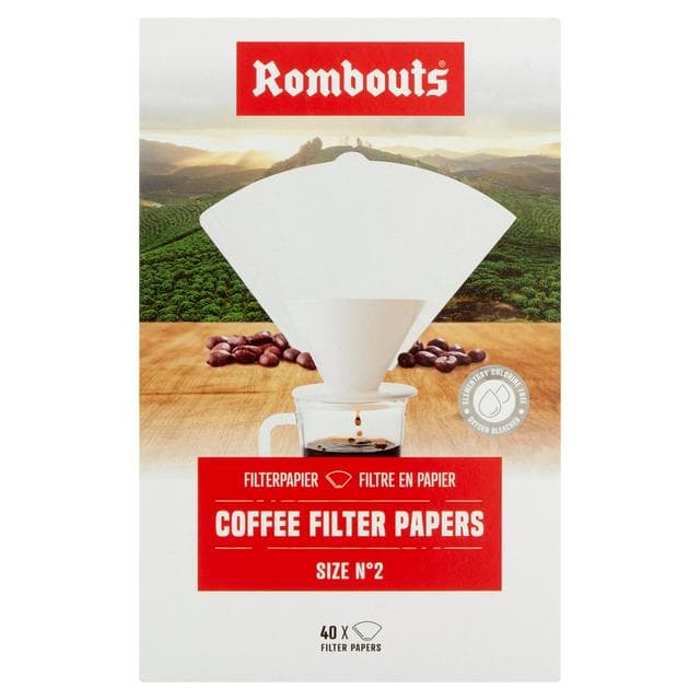 Rombouts Coffee Filter Papers 2 Cups x40 - gallery image 1
