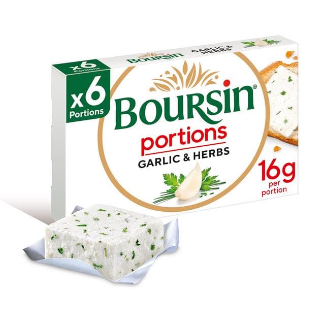 Boursin Garlic & Herb French Cheese Portions x6 96g - gallery image 2