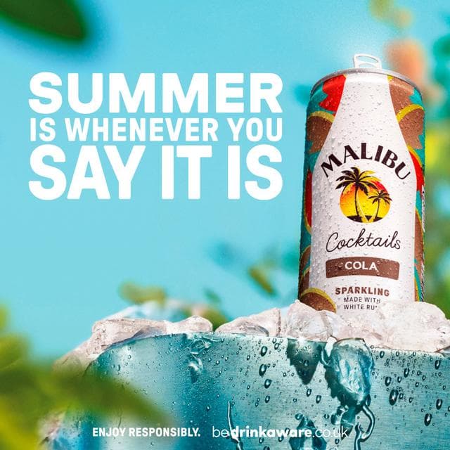 Malibu Coconut Rum & Cola Pre-Mixed Can 250ml - gallery image 2
