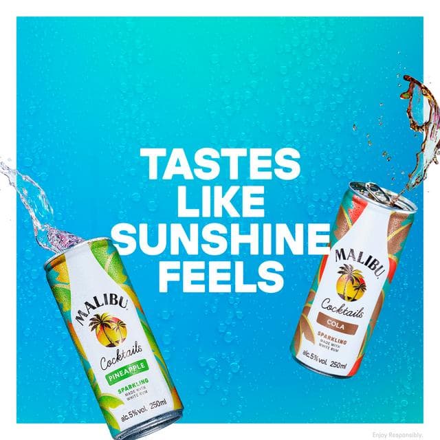 Malibu Coconut Rum & Cola Pre-Mixed Can 250ml - gallery image 4