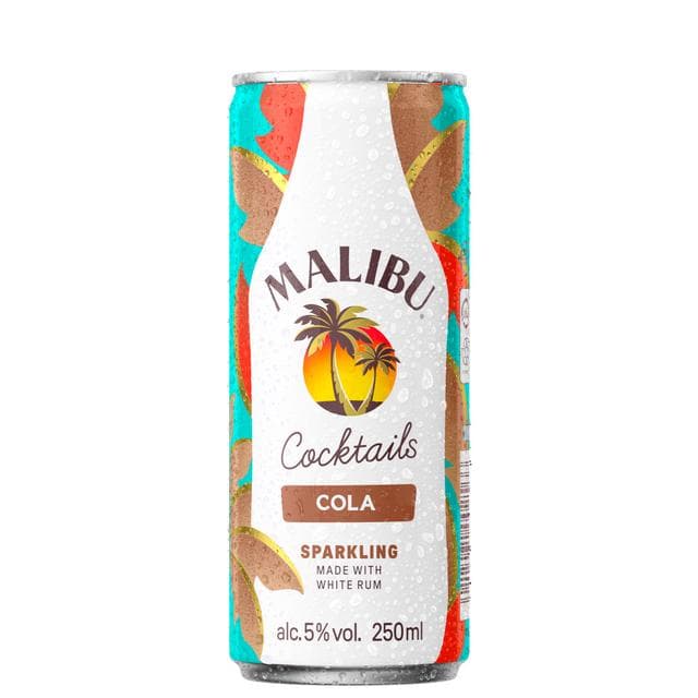 Malibu Coconut Rum & Cola Pre-Mixed Can 250ml - gallery image 6