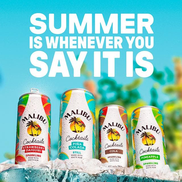 Malibu Coconut Rum & Pineapple Pre-Mixed Can 250ml - gallery image 3