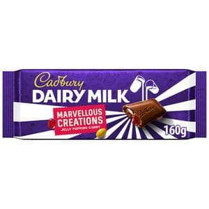 Cadbury Dairy Milk Marvellous Creations Jelly Popping Candy Chocolate Bar 160g