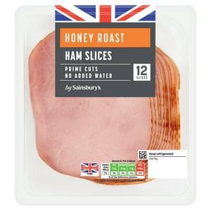 Sainsbury's 12 Honey Roast Ham Slices 240g