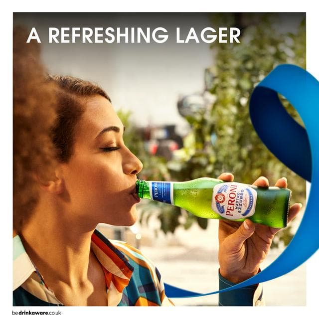 Peroni Nastro Azzurro Beer Lager Bottles 18x330ml - gallery image 2