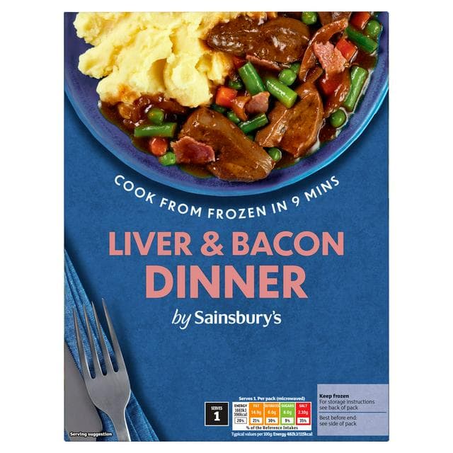 Sainsbury's Liver & Bacon Dinner Ready Meal For 1 400g - gallery image 1