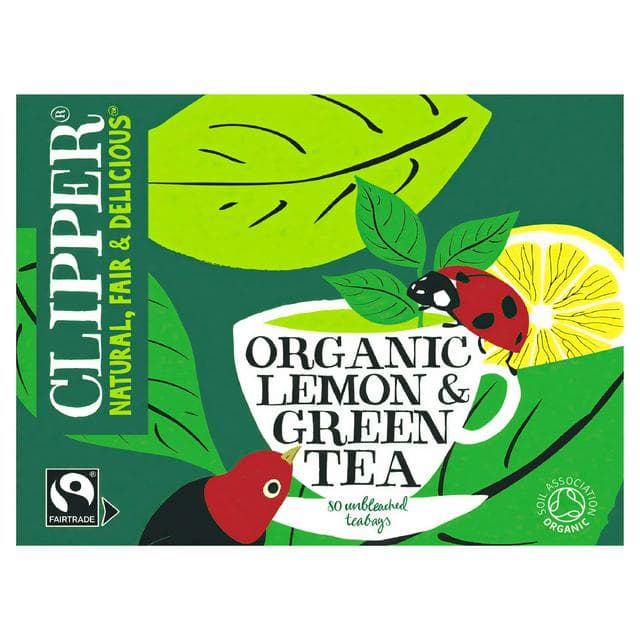 Clipper Fairtrade Green Tea & Lemon x80 Tea Bags 160g - gallery image 1