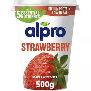 Alpro Strawberry Soya Plant Based Yoghurt Alternative 500g