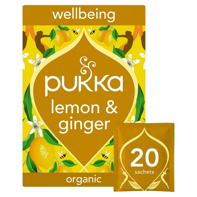 Pukka Organic Lemon, Ginger & Manuka Honey Tea Home Compostable Herbal Tea Bags x20 - gallery image 1
