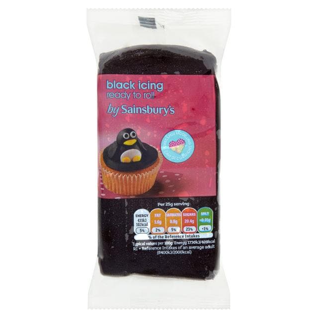 Sainsbury's Ready to Roll Black Icing 250g - gallery image 1