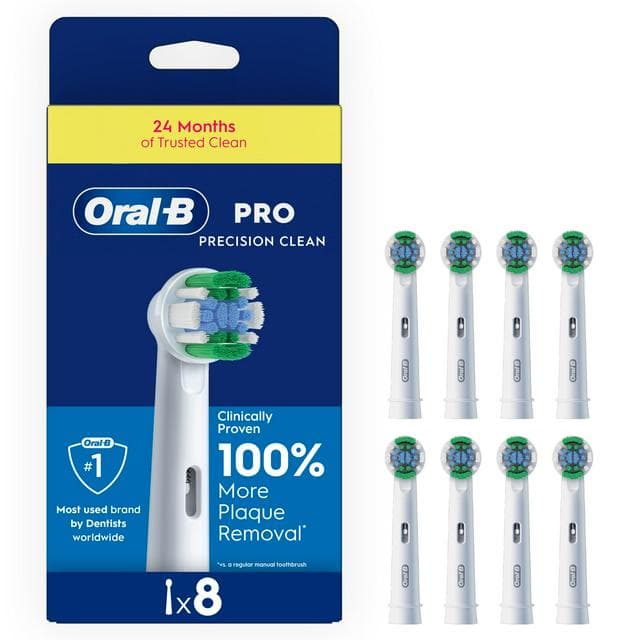 Oral-B Precision Clean Replacement Electric Toothbrush Heads x8 - gallery image 1