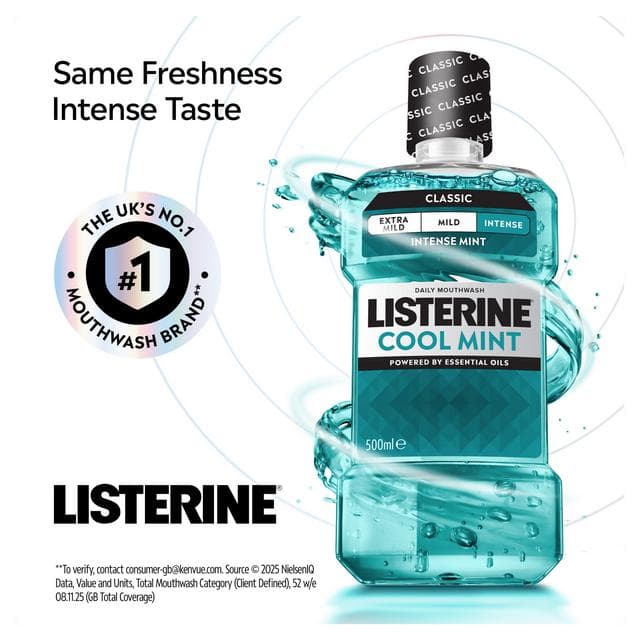 Listerine Essentials Cool Mint Mouthwash 1L - gallery image 5