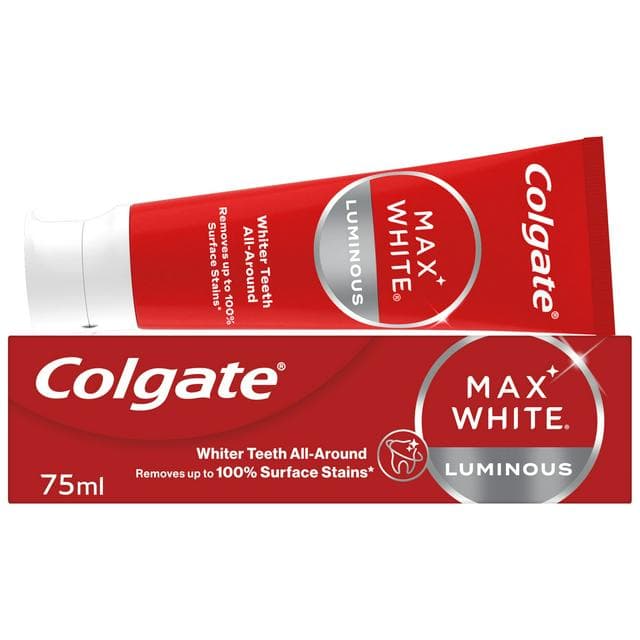 Colgate Max White Luminous Teeth Whitening Toothpaste 75ml - gallery image 1