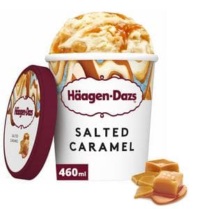 Haagen-Dazs Salted Caramel Ice Cream Frozen Dessert Tub 460ml