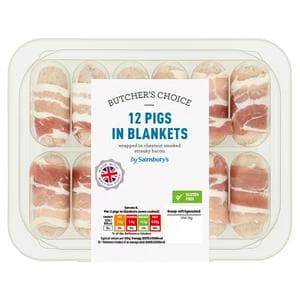 Sainsbury's Butcher's Choice British Pork & British Bacon Pigs In Blankets x12 260g