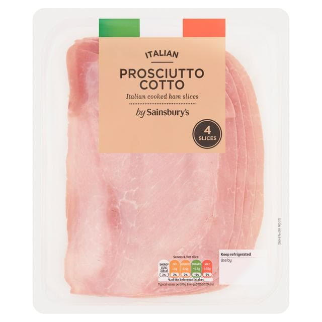 Sainsbury's Italian Prosciutto Cotto Slices x4 100g - gallery image 1