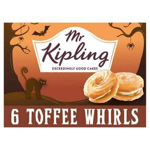 Mr Kipling 6 x Terrifying Toffee Viennese Whirls Halloween Cakes