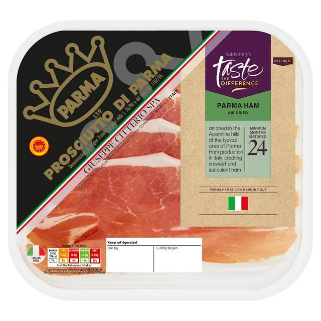 Sainsbury's Italian Parma Ham 24 Month Matured, Taste the Difference 70g - gallery image 1
