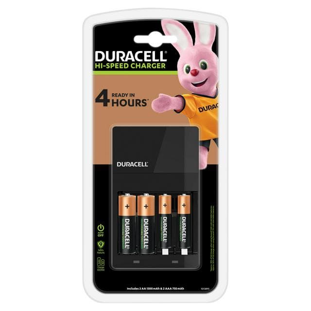 Duracell Hi-Speed Battery Charger - Charges in 4 hours, with 2 AA and 2 AAA Batteries - gallery image 1