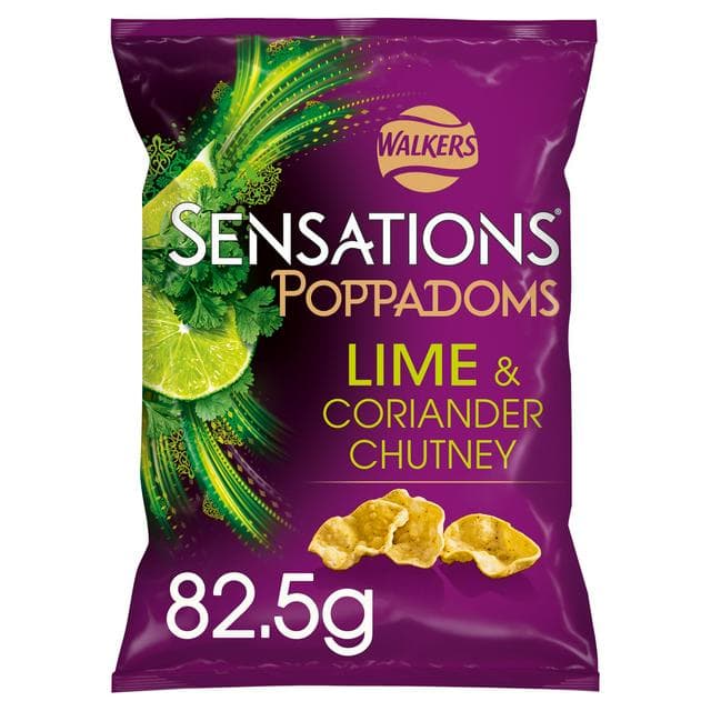 Sensations Lime & Coriander Chutney Sharing Poppadoms 82.5g - gallery image 1