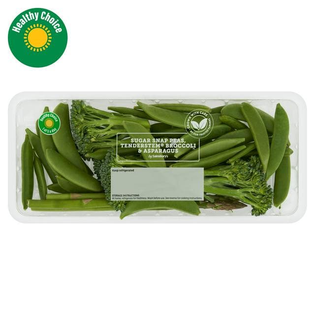 Sainsbury's Asparagus, Sugar Snaps & Tenderstem Broccoli 200g - gallery image 1